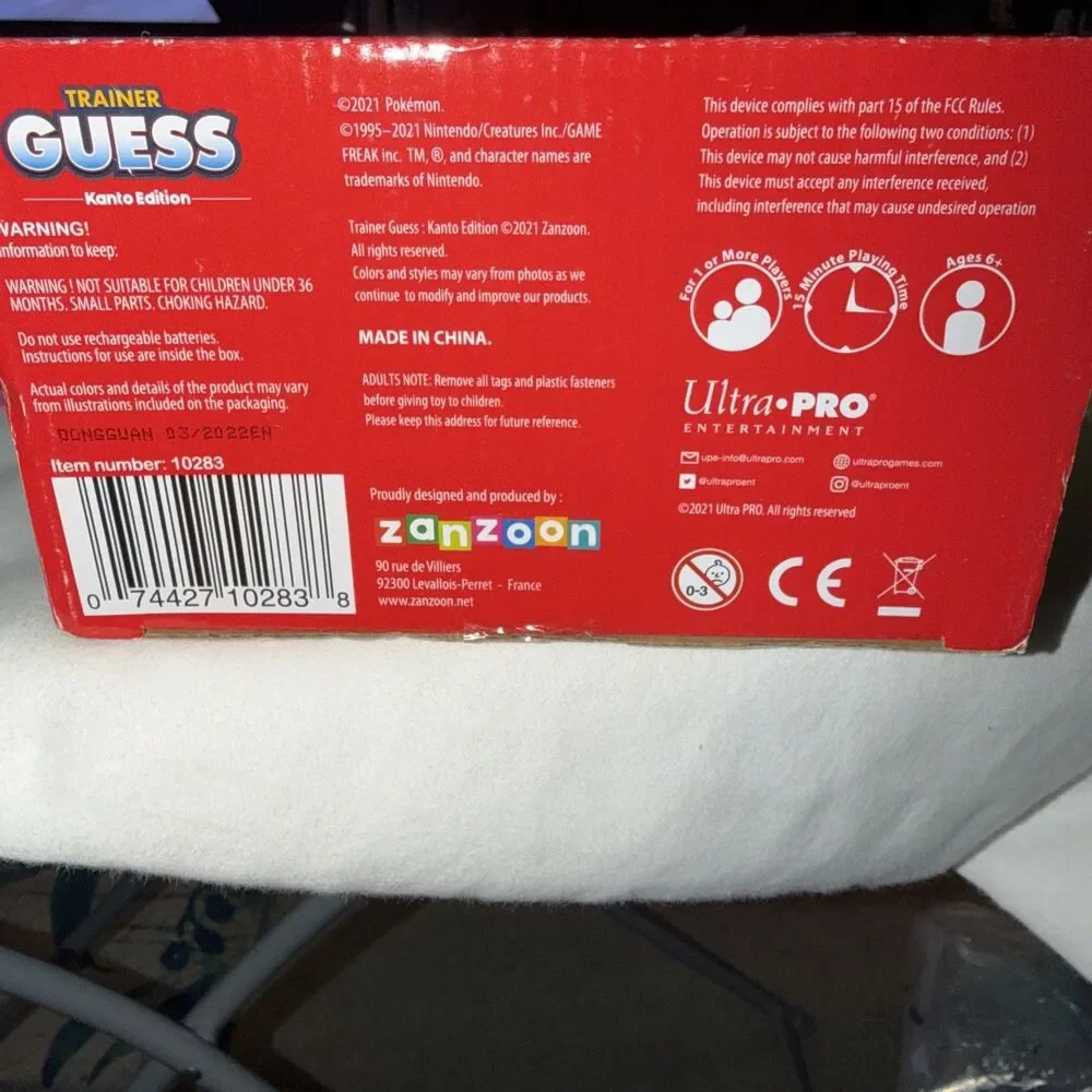 Pokemon Trainer Guess Kanto Edition Pokeball New, Sealed! 10283 Box Ages 6+